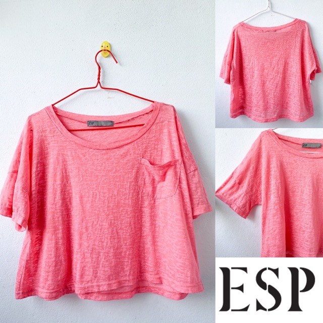 เสื้อยืดคอกลมสีชมพู #ESP
