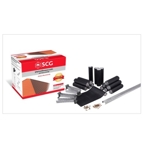 ชุดอุปกรณ์ยึดครอบระบบแห้ง (Dry tech system) เอสซีจี สำหรับหลังคาคอนกรีต รุ่นพรีเมี่ยม-ตะเข้สัน(ไม่รว