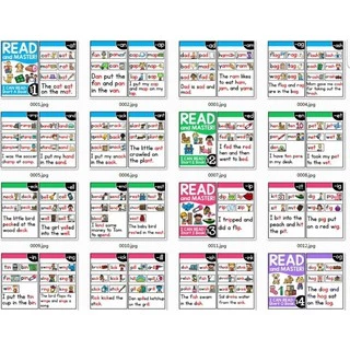Phonics Reader การ์ดแบบฝึกหัดอ่าน Read and Master I Can Read 1 Set ได้ครบ 1 -15 Level พร้อมส่ง!!