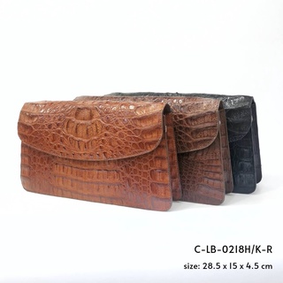 Prang Crocodile Leather Clutch / Cross Body Bag กระเป๋าถือ คลัทช์ หนังจระเข้ C-LB-0218H/K-R