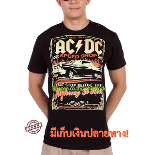 T-shirt  เสื้อวง Ac/Dc เสื้อยืดลาย acdc เอซี/ดีซี เสื้อผ้าแฟชั่น เสื้อวิ่ง เสื้อวินเทจ RCM1429S-5XL