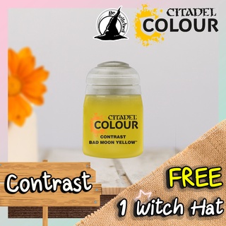 (Contrast) BAD MOON YELLOW Citadel Paint แถมฟรี 1 Floor Tile