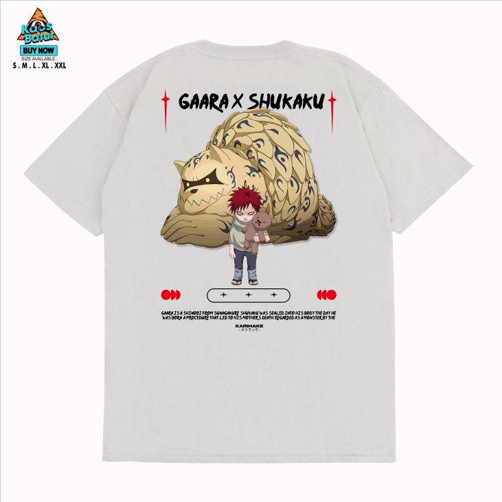 Naruto Gaara X Shukaku Chibi มังงะอะนิเมะญี่ปุ่นเสื้อยืด-kaos.batu