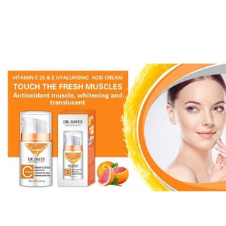 Dr.Davey Vitamin C 20 &amp; E Hyaluronic Acid Professional Anti-aging Brightening Facial Cream 75ml.**ของแท้ พร้อมส่ง