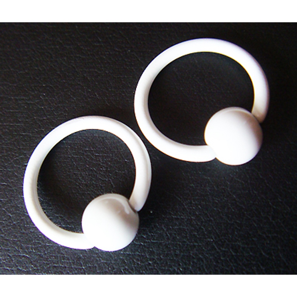 1.2มิล จิวห่วง จิวหู เจาะหู ขาย 1 ชิ้น หนา CBR Stainless Steel Hoop Earrings Captive Bead Ring Nose 