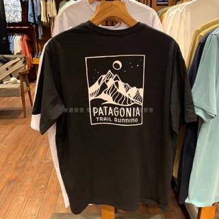 เสื้อยืดแขนสั้น ผ้าฝ้าย พิมพ์ลาย Patagonia Ridgeline Runner สําหรับผู้ชาย