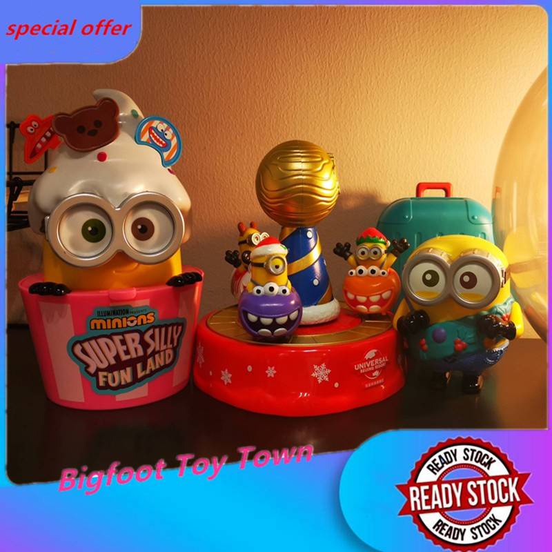 2020 KFC ของเล่นคริสต์มาสมินเนี่ยน กล่องดนตรีลายมินเนี่ยน, Minions storage bucket, Minions กระเป๋าดิ