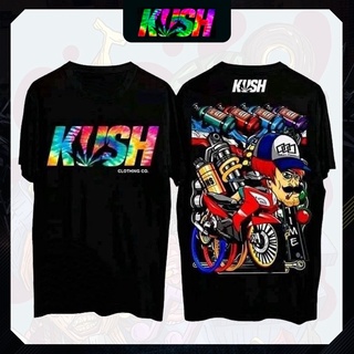 เสื้อยืดผ้าฝ้ายพิมพ์ลายแฟชั่น ◎⚜️Mens oversized T-shirt print size mens Kush T-shirt / color front and back design