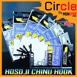 เบ็ดตกปลา โฮโซจิ เบ็ดชินุ V-TRO HOSOJI CHINU HOOK หน้าบิด (ก้นแบน) by PIONEER