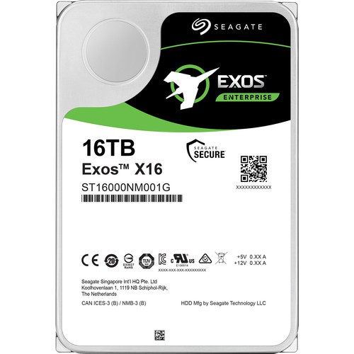 Seagate 16TB Exos X16 7200 rpm SATA III