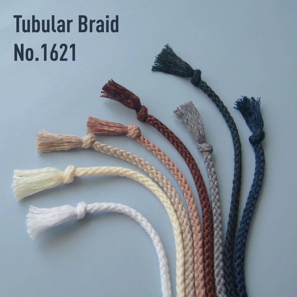 MOMOTARA No. 1621 เทปถัก Braid เทปถักกลม Tubular Braid ขนาด 0.5 CM ยาว 36 หลา เชือก เทป diy วัสดุตกแต่ง cord rope