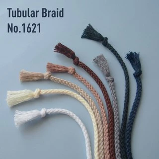 MOMOTARA No. 1621 เทปถัก Braid เทปถักกลม Tubular Braid ขนาด 0.5 CM ยาว 36 หลา เชือก เทป diy วัสดุตกแต่ง cord rope