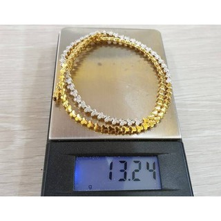 sj_jewelrybkk สร้อยเพชรเรียบหรู เพชรน้ำ 96 V 25
