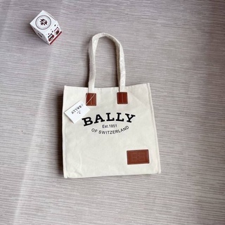 กระเป๋าสะพายผ้า Bally canvas tote bag Size 13”