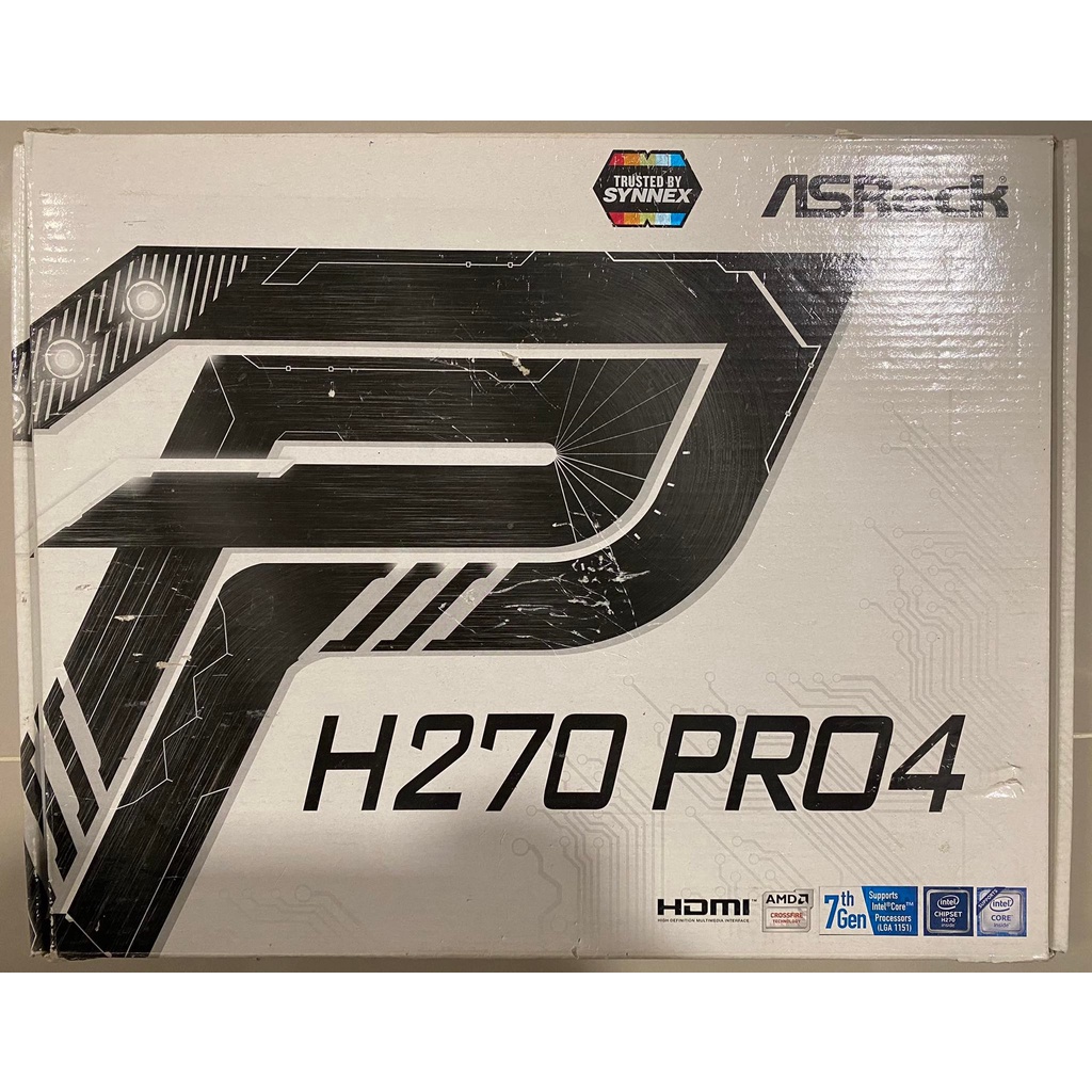 MAINBOARD (เมนบอร์ด) 1151 ASROCK H270 Pro4 socket1151 gen6 5GPU ไม่มีฝาหลัง ตำหนิล็อคการ์ดจอตัวบนหัก