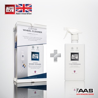 Autoglym Custom Wheel Cleaner Complete Kit  1 L. + Instant Tyre Dressing 500 ml. (ชุดทำความสะอาดล้อ + บำรุงยางดำรถยนต์)