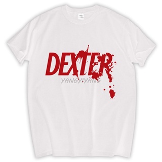 Ds32w366 เสื้อยืดลําลอง ผ้าฝ้าย แขนสั้น พิมพ์ลาย Dexter - Butcher Shop สีดํา สําหรับผู้ชาย TY5GF1ER50361