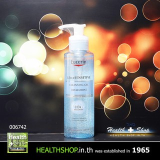 EUCERIN UltraSENSITIVE Cleansing Gel [ Hyaluron ] HA 200mL 600.- ( ยูเซอริน คลีนซิ่ง เจล ไฮยาลูรอน ทำความสะอาด ผิวหน้า )