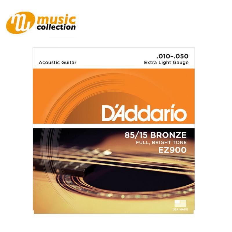 สายกีตาร์โปร่ง D’Addario Acoustic Guitar Strings EZ900 85/15 Bronze Extra Light, 10-50