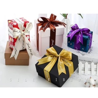 ริบบิ้นผ้าซาติน พิมพ์ลายตัวอักษร Just For You ขนาด 25 มม. ยาว 10 เมตร ต่อม้วน สําหรับตกแต่งงานแต่งงาน วันวาเลนไทน์ วันแม่ DIY