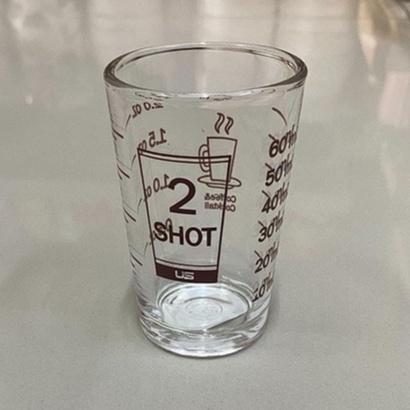 แก้วชอต แก้ว2SHOT สเกลสีน้ำตาล 2 oz./ 2SHOT พร้อมส่ง