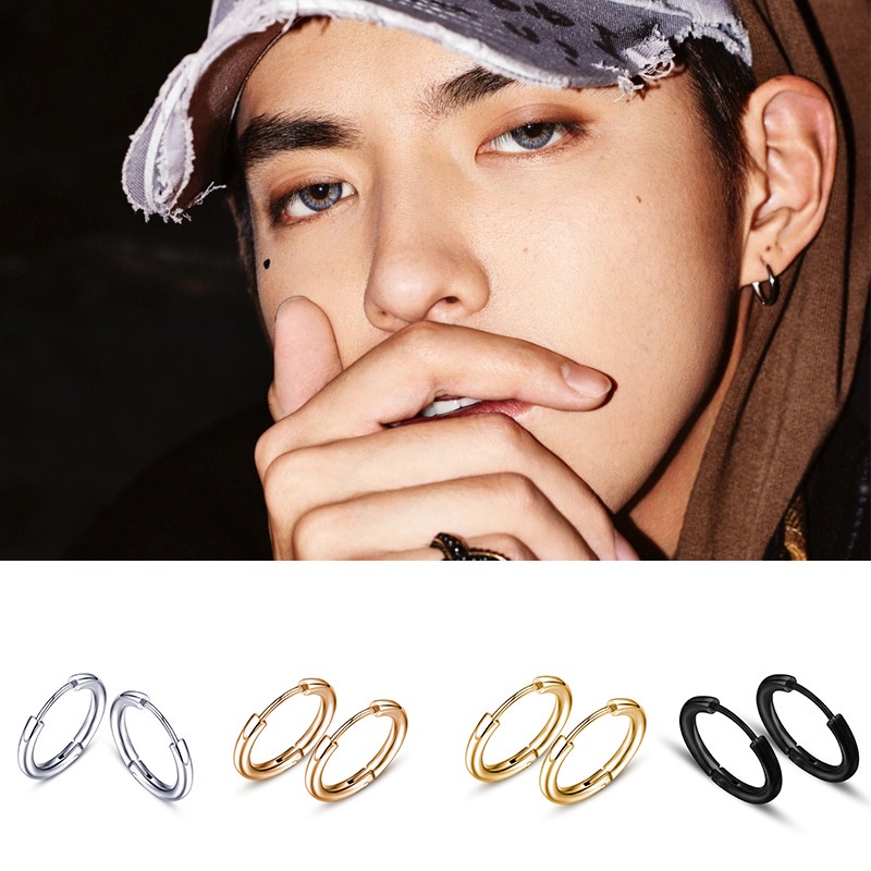 Our XX Hoop ต่างหูเจาะ วัสดุไทเทเนียมเกรดเครื่องมือแพทย์ (P053-P055)