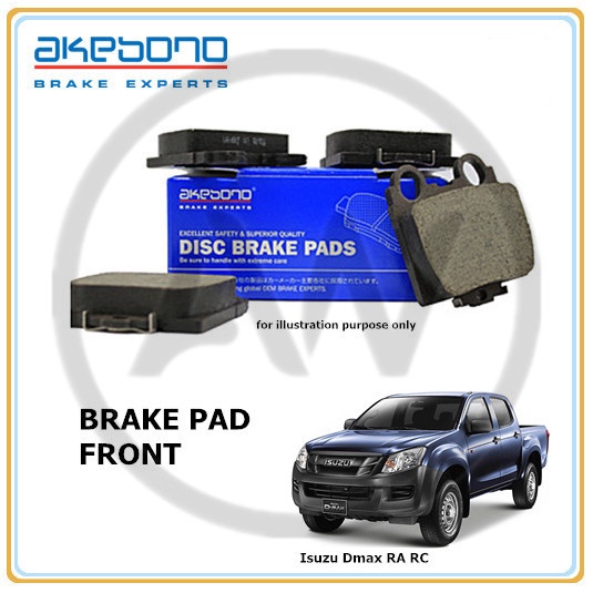 AKEBONO Japan Isuzu Dmax D-Max RA RC 2005-2012 ผ้าดิสเบรคหน้า