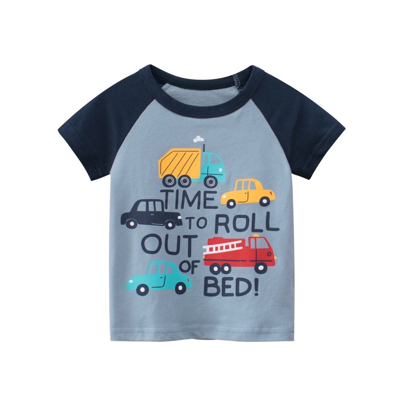 9740 27kids เสื้อยืดเด็ก รถ 5คัน