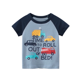 9740 27kids เสื้อยืดเด็ก รถ 5คัน