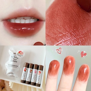 1 pack of long-lasting moisturizing lipstick lip gloss pigment waterproof nourishing lipstick silky lip gloss makeup