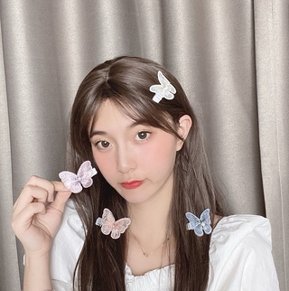 【Dr.song】【Butterfly hairpin Embroidery】กิ๊บผีเสื้อ ปักกิ๊บ กิ๊บลูกไม้เกาหลี เครื่องประดับผมแฟชั่นสตรี