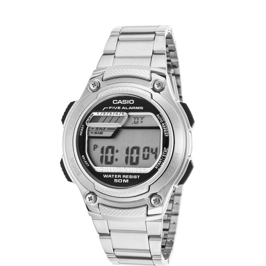Casio Standard Digital นาฬิกาข้อมือ สายสแตนเลส รุ่น W-212HD-1AVDF -
Silver