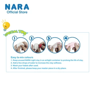 NARA Light Clay ดินเบา ขนาด 50 กรัม *ถุงซิปล็อค (เลือกสี)