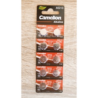 ถ่านกระดุม LR44 AG13 A76  Camelion Battery 1.5V (1 แพ็ค 10 ก้อน)