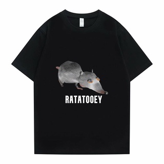 [S-5XL]ใหม่ เสื้อยืดลําลอง แขนสั้น ทรงหลวม พิมพ์ลายหนู RATATOOEY แฟชั่นฤดูร้อน สไตล์ฮาราจูกุ สําหรับผู้ชาย และผู้หญิง