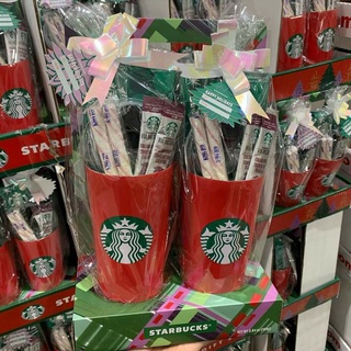 เซตแก้วสตาร์บัคส์ Starbucks Stainless Steel Tumblers ตัวแก้วขนาด 18 oz มาพร้อมกับ โกโก้ร้อน,มิ้นท์แท่ง