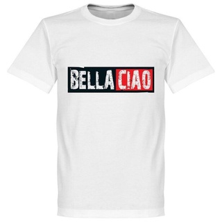Wanyg Bella Ciao เสื้อยืดคอกลม ผ้าฝ้าย 100% พิมพ์ลายกราฟฟิค Bella Ciao ใส่สบาย สไตล์คลาสสิก ของขวัญวันเกิดพ่อ สําหรับผู้