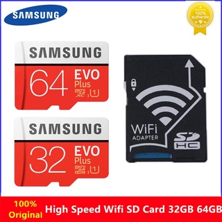 Ready stock ! Samsung EVO plus 32GB 64GB Micro SD Card Class10 Microsd Wifi Wireless TF Card Memory Card With  Adapter