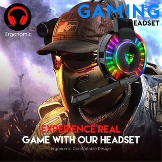 G605หูฟังเกมส์มิ่งหูฟังเกมสเตอริโอ มาพร้อมไปLEDหลากสี Gaming Headset Stereo พร้อมไมโครโฟนสำหรับสื่อสาร หูฟังแยกเสียงชัดเ