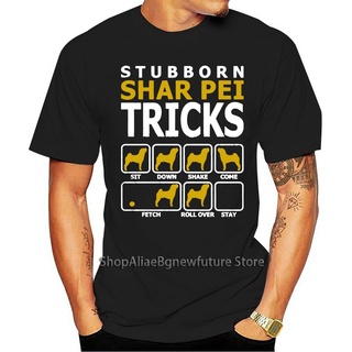 ใหม่ เสื้อยืดแขนสั้น ลาย Stubborn Shar Pei Tricks แฟชั่นฤดูร้อน สําหรับผู้ชาย Plbldo11Fkdphi48