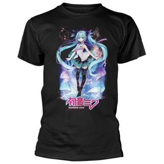 printเสื้อยืดแฟชั่นพิมพ์ลายเสื้อยืด ผ้าฝ้าย พิมพ์ลาย Hatsune Miku Euphoria สีดํา สําหรับผู้ชาย NB321GRE11581 -S-4XL