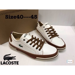 รองเท้าผ้าใบแฟชั่นคุณผู้ชายสไตล์ Lacoste 🍭