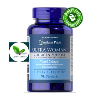 Puritans Pride Ultra Woman Collagen Support 1000 mg with Hyaluronic Acid / 90 Capsules