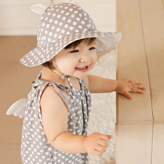 Babygaga ชุดเด็ก บอดี้สูท บอดี้สูทเด็ก + หมวก สีเทา Baby Girl Romper + Hat Grey