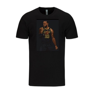 เสื้อยืดผ้าฝ้ายพิมพ์ลายแฟชั่น เสื้อยืด พิมพ์ลายกราฟิก Playoff Lebron James Premium Blk สั่งทําพิเศษ