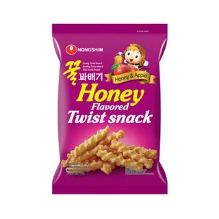 NONGSHIM HONEY TWIST SNACK ฮันนี่ ทวิสท์ สแน็ค (ขนมอบกรอบเกลียวรสน้ำผึ้ง)