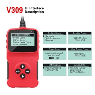 เครื่องสแกนเนอร์ OBDII อ่านโค้ด และอ่านโค้ดความผิดพลาด แบบสากล สําหรับรถยนต์