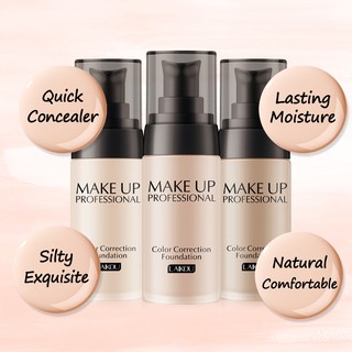 LAIKOU Waterproof Long Lasting Liquid Foundation Brightening Make Up Base Cosmetic Concealer 40ml.