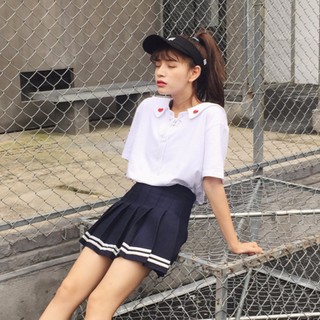 [Preorder] เสื้อยืดแบบผูกเชือก สไตล์เกาหลี