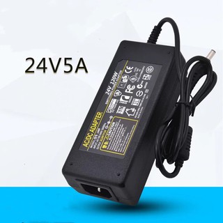 AC 100-240V to DC 24V 5Aแบตเต็ม 120W Power Adapter Port 5.5mm x 2.5mm